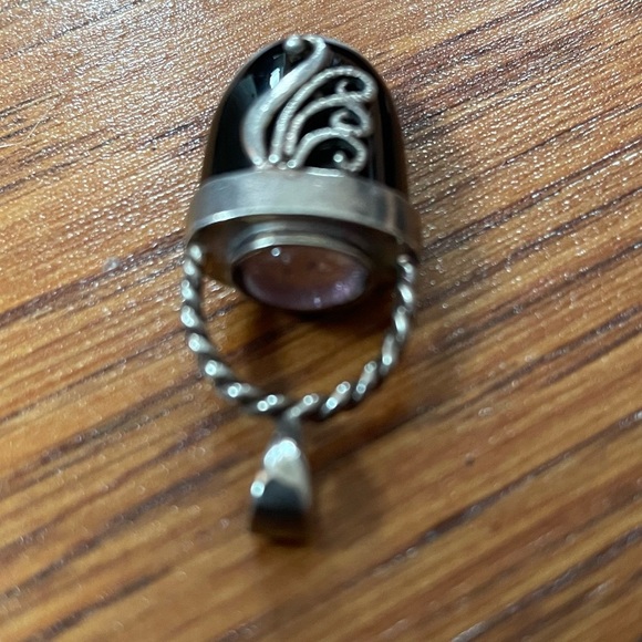 Filigreed Gemstone Sterling pendant - Picture 4 of 4